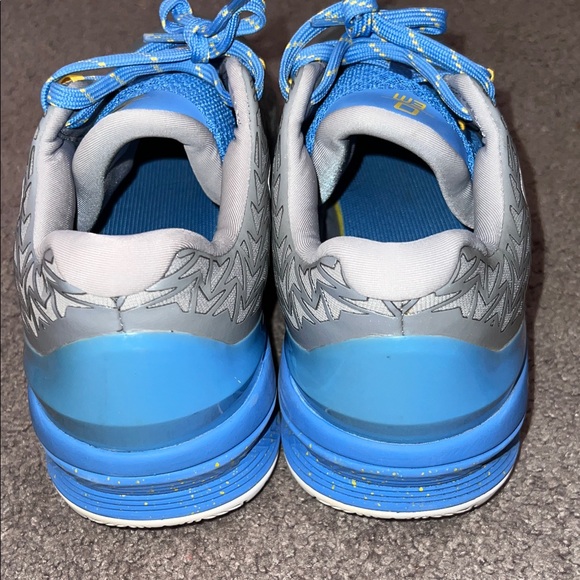 Under Armour Blue and Gray Sneakers with Yellow Accents - Picture 6 of 8